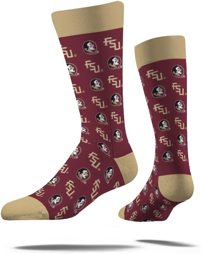 Strideline Store NCAA Mens Repeat Logo Dress Socks-Team Colors-One Size Fits Most -M/L (8-12) - Image 1